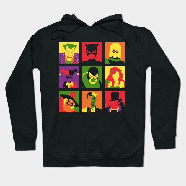 Villains B pop Hoodie by Edwoody